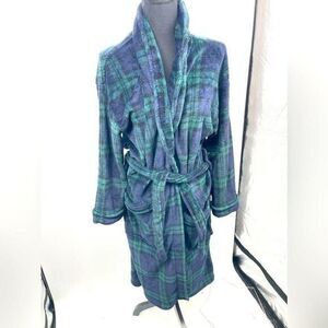 Croft & Barrow size S/M men's robe‎ blue and green